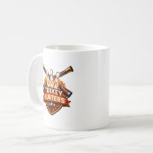 Truthahn-Jäger-Bowling-Team-Logo Kaffeetasse (Vorderseite Links)
