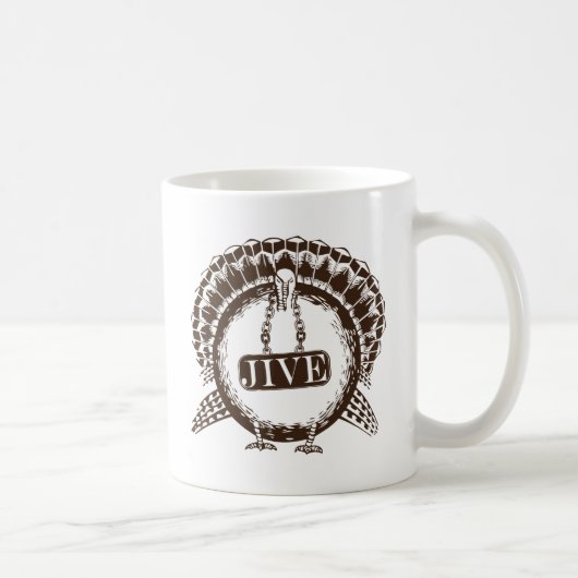 Truthahn-Jiver oder auch einfach Jive Turkey ist e Kaffeetasse (Rechts)