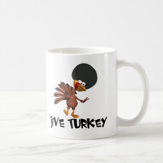 Truthahn-Jiver oder auch einfach Jive Turkey ist e Kaffeetasse (Rechts)
