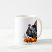 Truthahn-Kaffeetasse zum Erntedankfest Kaffeetasse (VorderseiteRechts)