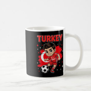 Truthahn Kid Ziel Cartoon Türkiye Türkische Flagge Kaffeetasse