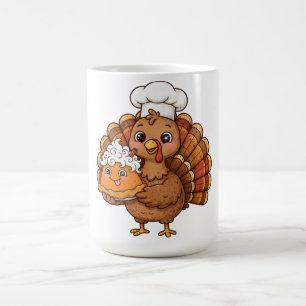 Truthahn-Koch-Kürbiskuchen-Thanksgiving-Kaffeetass Kaffeetasse