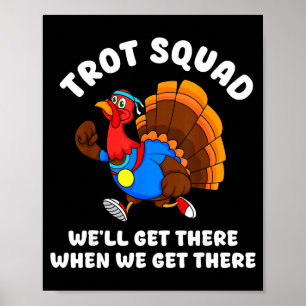 Truthahn Lauf Trott Gruppe Thanksgiving Laufteam M Poster