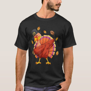 Truthahn macht Dabbing-Tanz Frohes Erntedankfest N T-Shirt