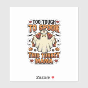 Truthahn-Mama-Halloween-Shirt mit Vintage-Nurse-Ge Aufkleber