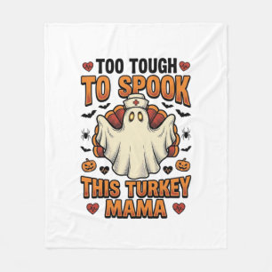 Truthahn-Mama-Halloween-Shirt mit Vintage-Nurse-Gh Fleecedecke