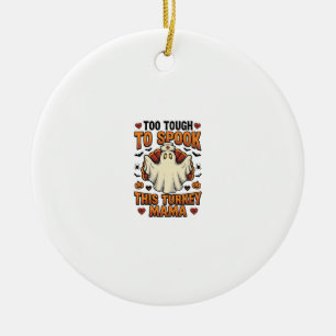 Truthahn-Mama-Halloween-Shirt mit Vintage-Nurse-Gh Keramik Ornament