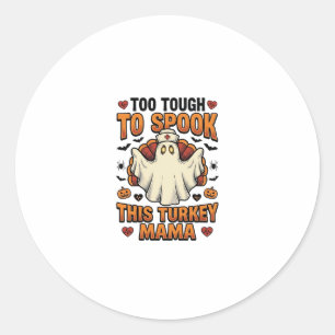 Truthahn-Mama-Halloween-Shirt mit Vintage-Nurse-Gh Runder Aufkleber