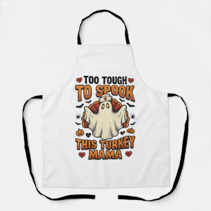 Truthahn-Mama-Halloween-Shirt mit Vintage-Nurse-Gh Schürze