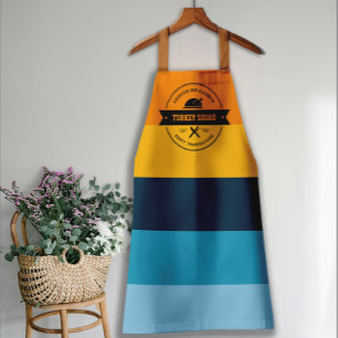 Truthahn-Mannschaft Lustige persönliche Thanksgivi Schürze