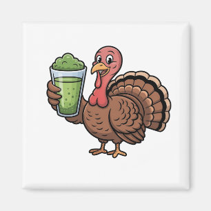 Truthahn Matcha-Liebhaber Thanksgiving Magnet