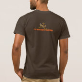 Truthahn mit Blocktext, Textlogo beunruhigt T-Shirt (Rückseite)