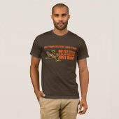 Truthahn mit Blocktext, Textlogo beunruhigt T-Shirt (Vorne ganz)