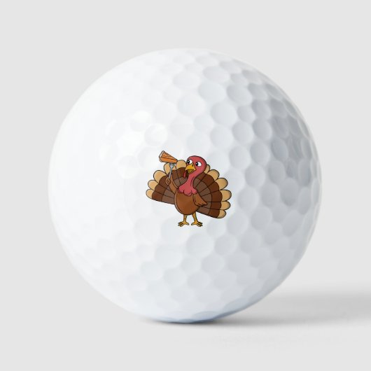 Truthahn mit Kuchenstück Golfball (Vorderseite)