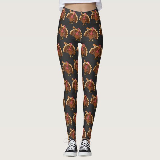 Truthahn mit Kuchenstück Leggings (Vorderseite)