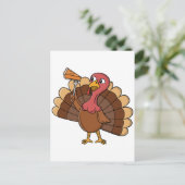 Truthahn mit Kuchenstück Postkarte (Stehend Vorderseite)