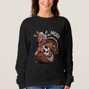 Truthahn-Moo lustiges Erntedankfest  Sweatshirt