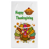 Truthahn-Patchwork-Thanksgiving Kleine Geschenktüte (Rückseite)