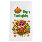 Truthahn-Patchwork-Thanksgiving Kleine Geschenktüte (Vorderseite)