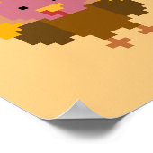 Truthahn - Pixel Art Poster (Ecke)