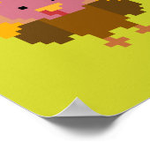 Truthahn - Pixel Art Poster (Ecke)