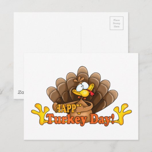 Truthahn Postkarte (Vorne/Hinten)