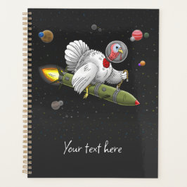 Truthahn Rakete im Weltraum Planer