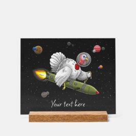 Truthahn-Rakete in der Galaxie Acrylschild
