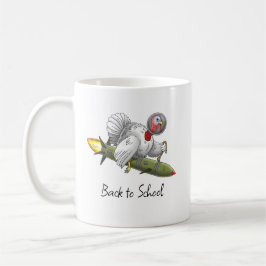 Truthahn Rakete Zurück zur Schule Kaffeetasse