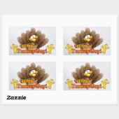 Truthahn Rechteckiger Aufkleber (Blatt)