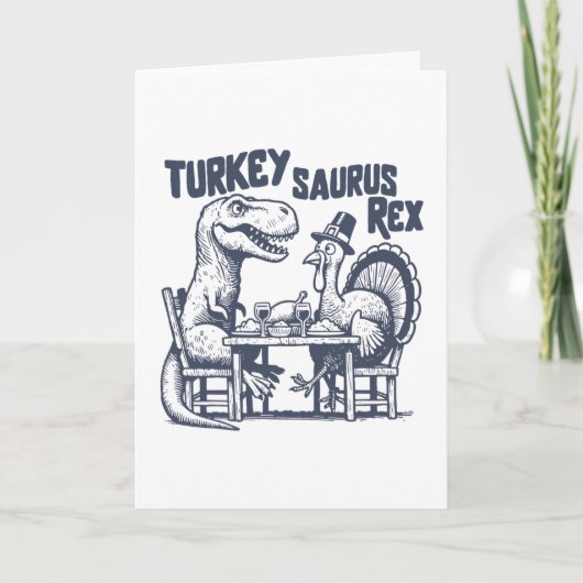 Truthahn Saurus Rex Lustiger Dinosaurier T-Rex Tru Karte (Vorderseite)