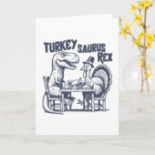 Truthahn Saurus Rex Lustiger Dinosaurier T-Rex Tru Karte (Gelbe Blume)