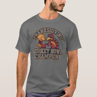 Truthahn-Schüssel-Champion Spieltagsessen Football T-Shirt