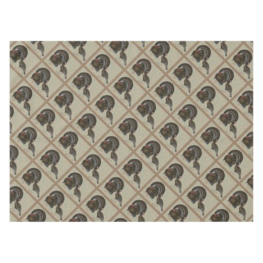 Truthahn-Standardbronzeporträt Tischdecke (Vorderseite (Horizontal))