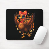 Truthahn Tanzender Truthahn-Tag Damen Herbst Süße Mousepad (Mit Mouse)