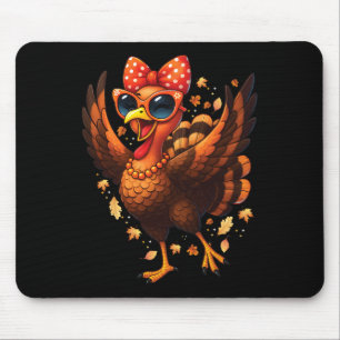 Truthahn Tanzender Truthahn-Tag Damen Herbst Süße Mousepad