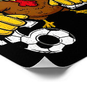 Truthahn Torwart Fußball 67 Sechs Sieben 6 7 Ernte Poster (Ecke)