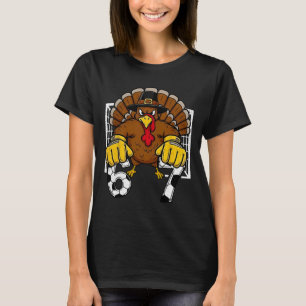 Truthahn Torwart Fußball 67 Sechs Sieben 6 7 Ernte T-Shirt