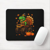 Truthahn Trex Monstertruck Dinosaur Herbst Thanksg Mousepad (Mit Mouse)