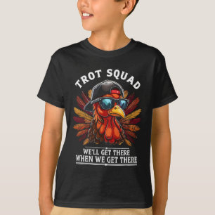Truthahn-Trott-Ausrüstung Thanksgiving Lustige Lau T-Shirt