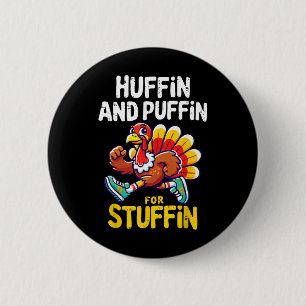 Truthahn-Trott-Shirts Kinder Thanksgiving Truthahn Button