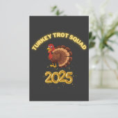 Truthahn-Trott-Truppe 2025 Dankeskarte (Stehend Vorderseite)