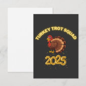 Truthahn-Trott-Truppe 2025 Dankeskarte (Vorne/Hinten)