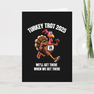 Truthahn-Trott-Truppe 2025 Lustiger Thanksgiving-L Karte