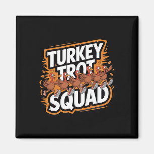 Truthahn-Trott-Truppe Thanksgiving Laufende Truthä Magnet
