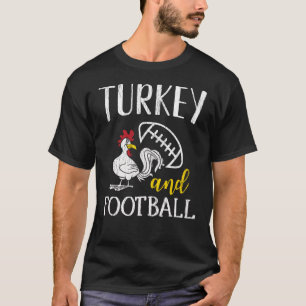 Truthahn und Fußball Lustiger Erntedank- Spieltag T-Shirt