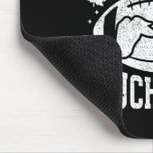 Truthahn und Touchdowns Lustiger Thanksgiving-Foot Mousepad (Ecke)