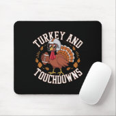 Truthahn und Touchdowns Lustiges Thanksgiving-Foot Mousepad (Mit Mouse)