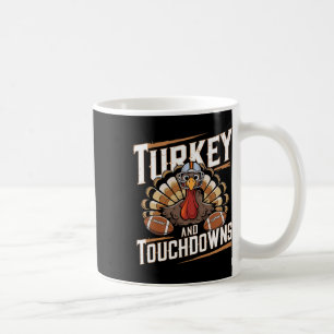 Truthahn und Touchdowns Thanksgiving American Foot Kaffeetasse