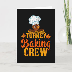 Truthahn Unterstützungs-Crew Thanksgiving Team Bäc Karte